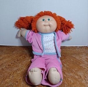 Vintage Cabbage Patch Kid  - Red Double Pony Hair & Green Eyes Girl. See picture